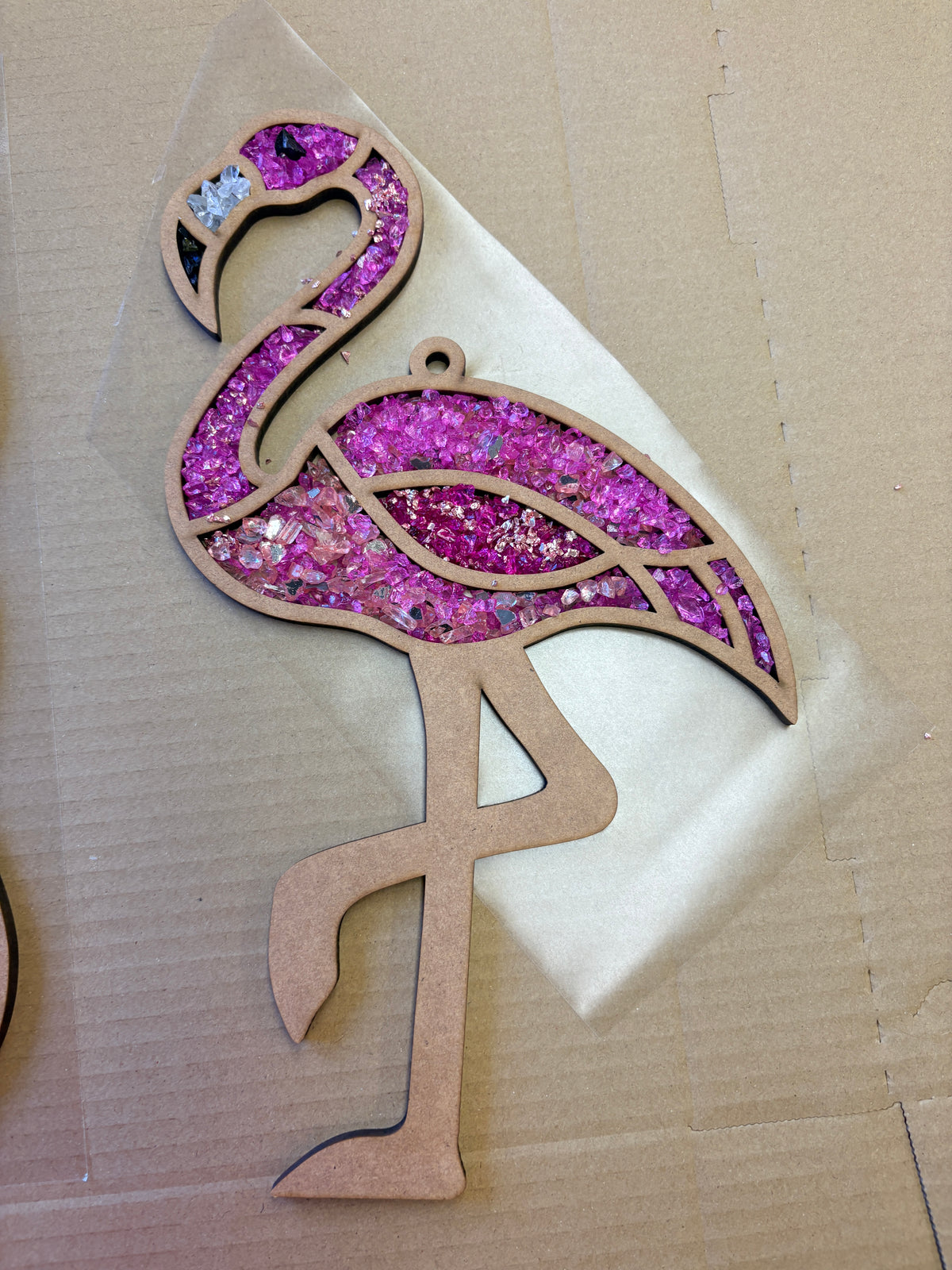 Crushed Glass Flamingo