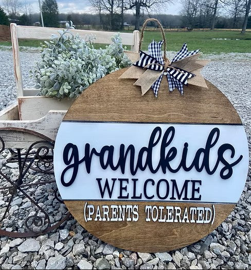 Grandkids Welcome Parents tolerated